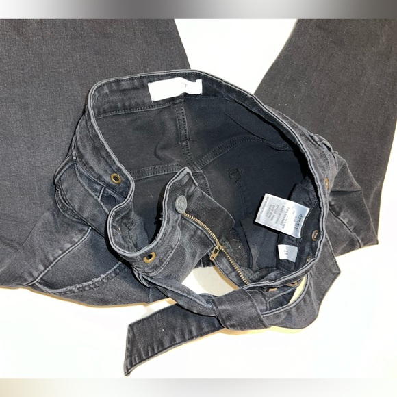 Vervet 29 Black Erika Stretch Mom Jeans | High Waist | Distressed | Tie Waist - Picture 14 of 16